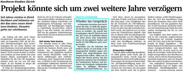 R. Hardturm-Stadion koente sich um zwei weitere Jahre verzoegern; Neue ZZ, 27.3.2008.jpg