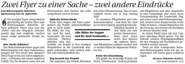 Q. Zwei Flyer zu einer Sache - zwei andere Eindruecke; Neue ZZ, 27.8.2008.jpg