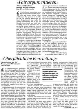 ZJ. Fair argumentieren u. oberflaechliche Beurteilung; Neue ZZ, 18.9.2008.jpg